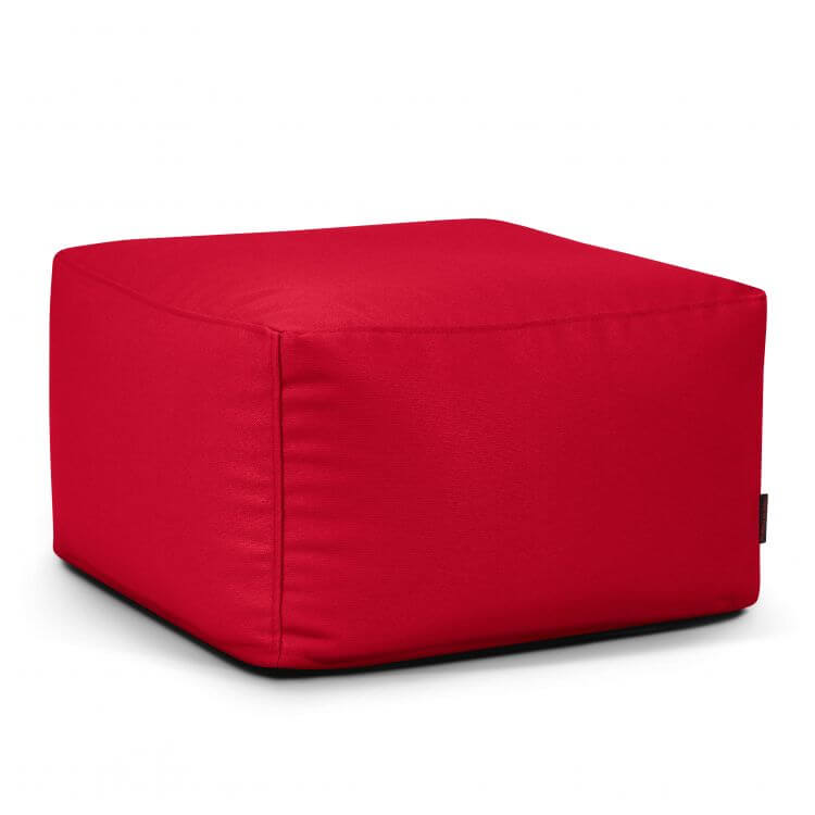 El uff cuadrado SOFTBOX PROFUSE de tejido lavable y resistente al fuego (70×70×40 cm) descansa sobre fondo blanco, ideal como puf para niños o asiento ergonómico en espacios modernos.