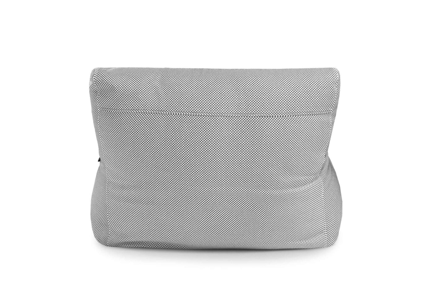 Un rectangular gris Bean bag Sunbed 90 Canaria para uso al aire libre se muestra desde la parte posterior sobre un fondo blanco.