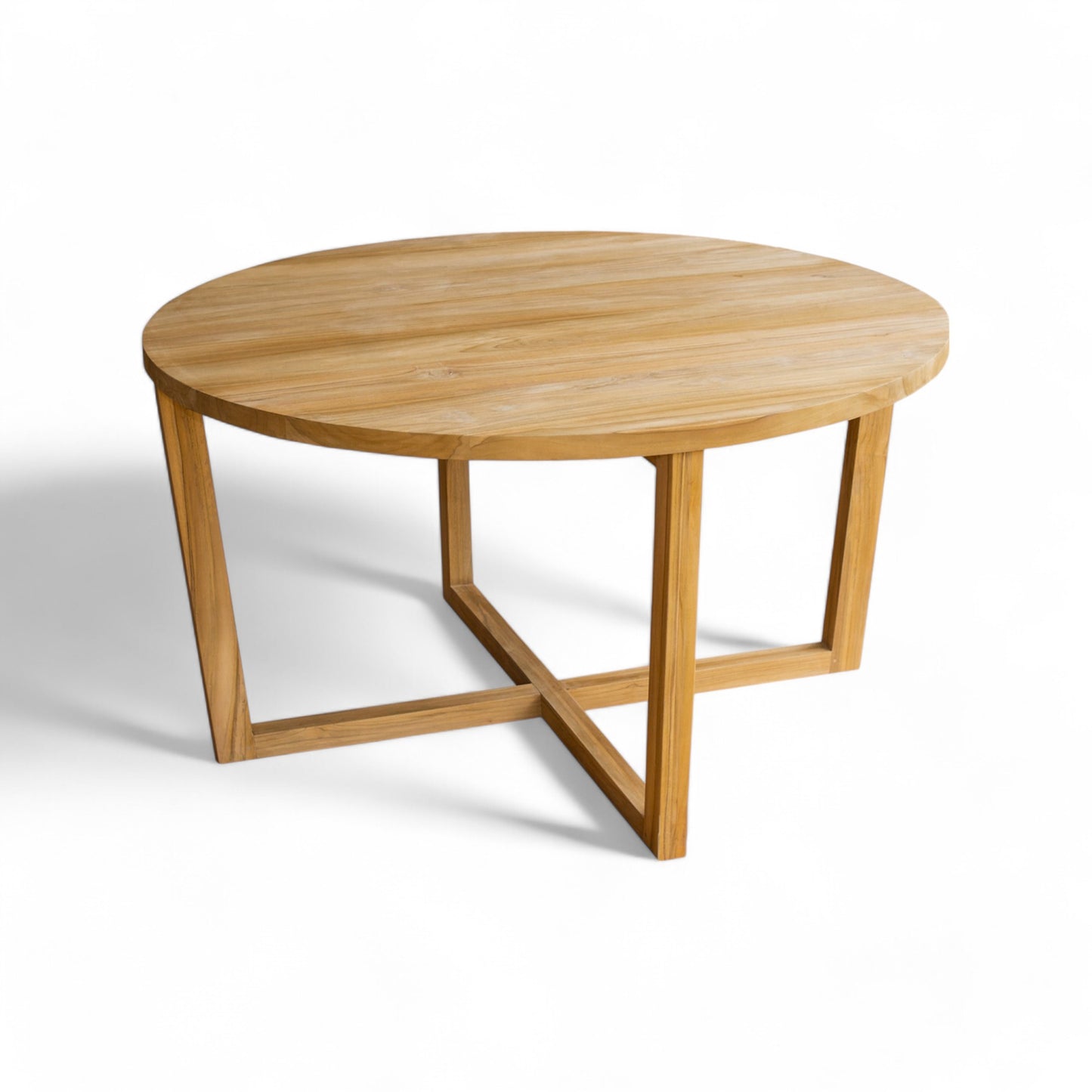 Mesa de comedor rectangular para exterior fabricada en teca natural, de 140 × 75 cm-ELEGANCE-una elegante mesa de comedor ideal como centro de mesa para su salón o patio.