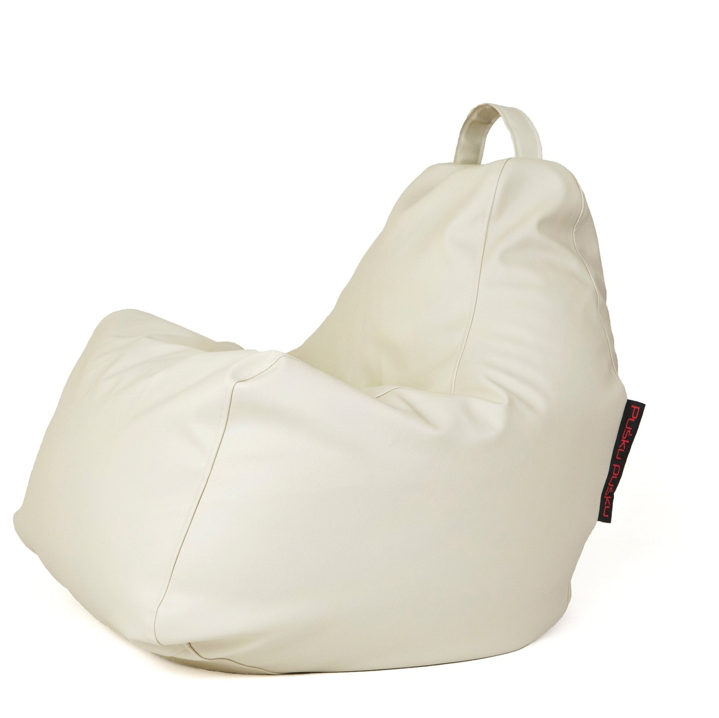 El Bean bag Play Outside - uso exteriores es un sillón bean bag impermeable de color crema, con asa superior y material liso, que se muestra sobre un fondo blanco.