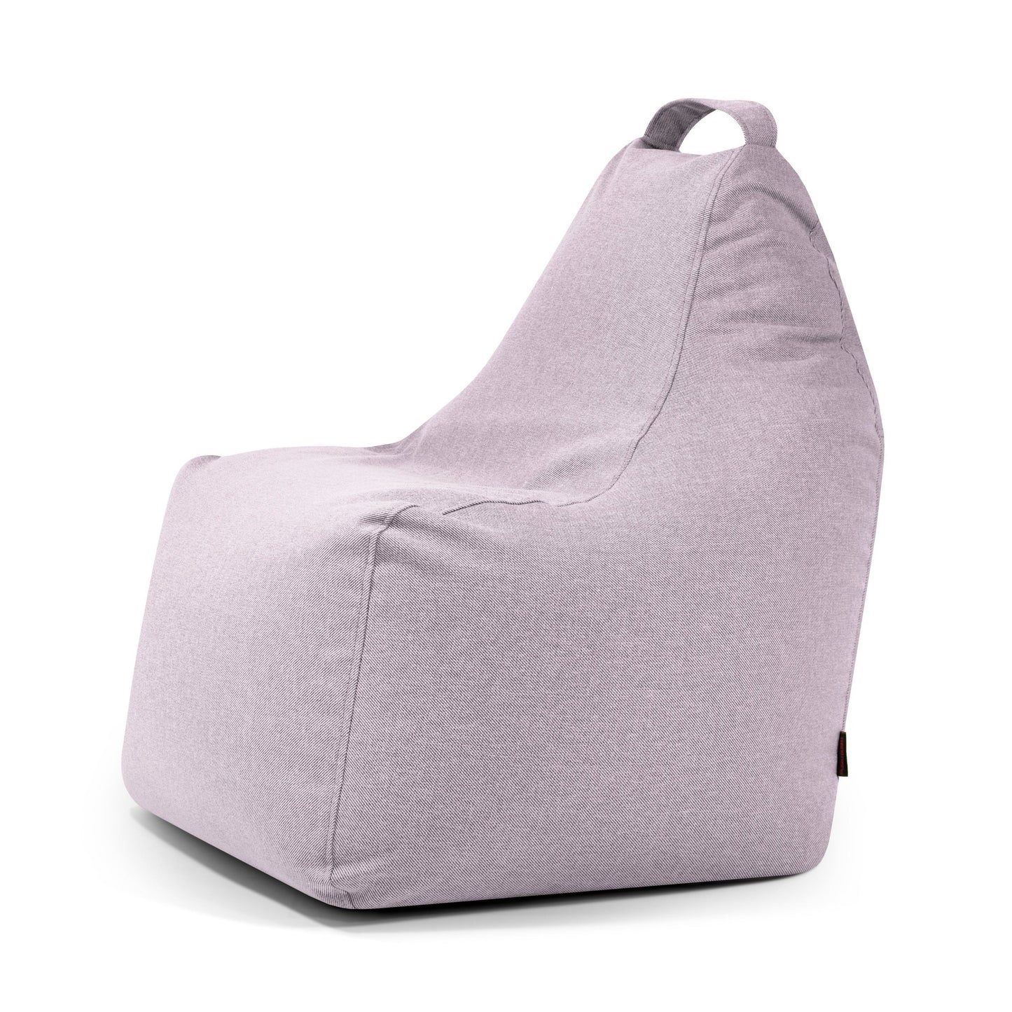 Bean bag Play Riviera - uso exteriores: sillón ergonómico bean bag gris claro con respaldo alto, asa superior y funda lavable, colocado sobre fondo blanco.