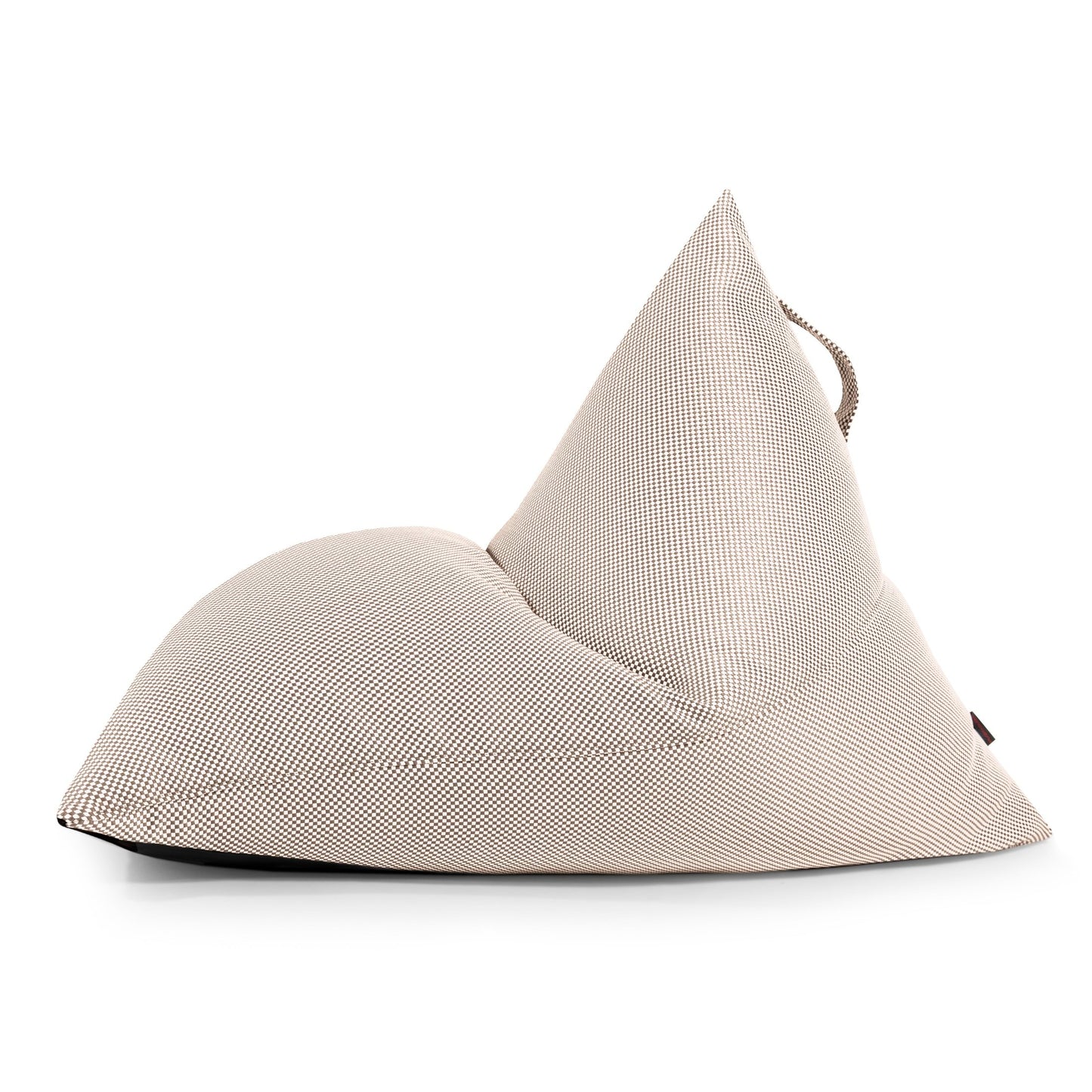 Bean bag puff juvenil RAZZ CAPRI de tela repelente al agua (110×130×90 cm), diseño moderno, exterior, con asa y funda OEKO-TEX; ideal como puff para un espacio actual.