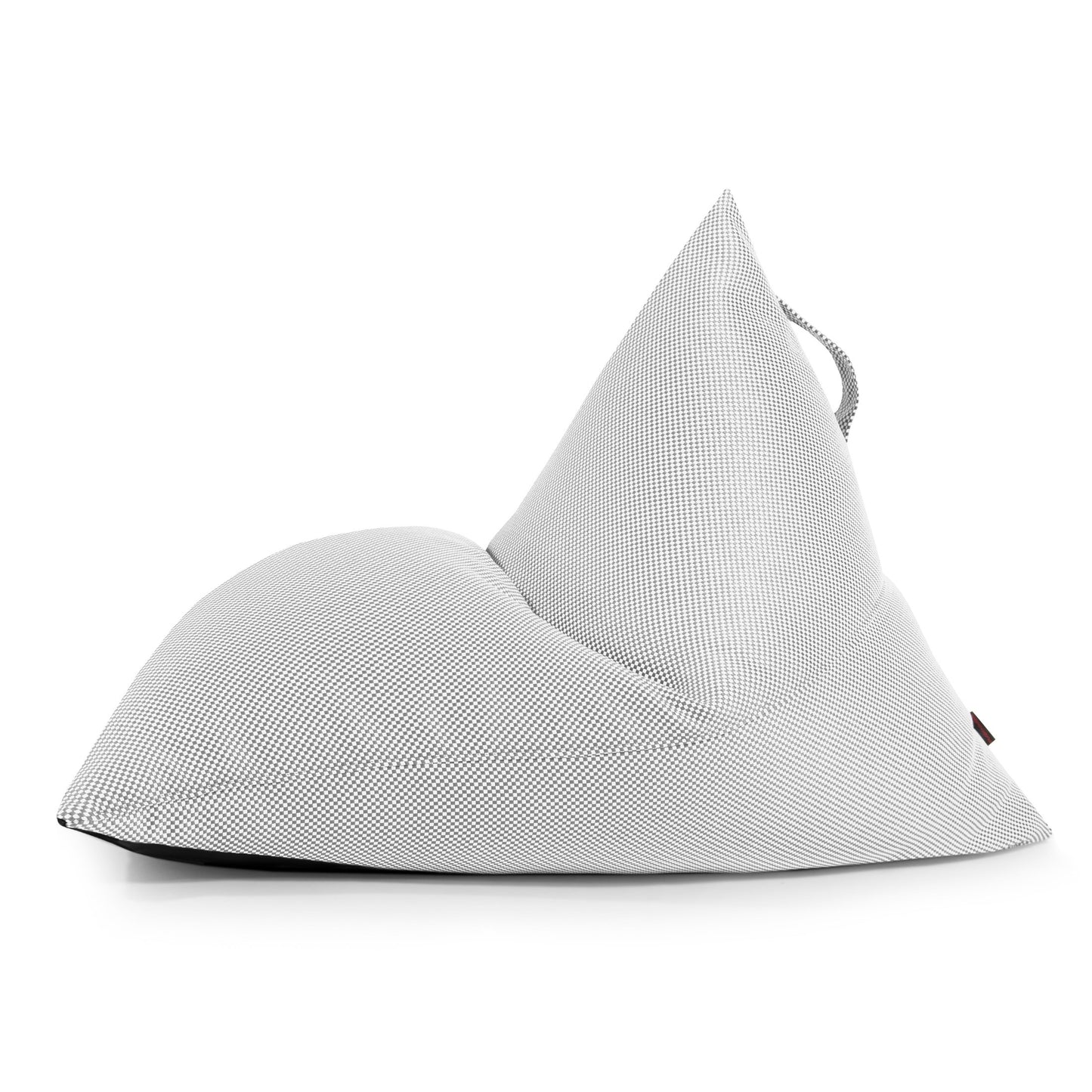 El Bean bag puff juvenil RAZZ CAPRI 110×130×90 cm, de tela repelente al agua y diseño moderno, es perfecto para exterior. Su color gris y asa superior lo hacen ideal para cualquier espacio contemporáneo.