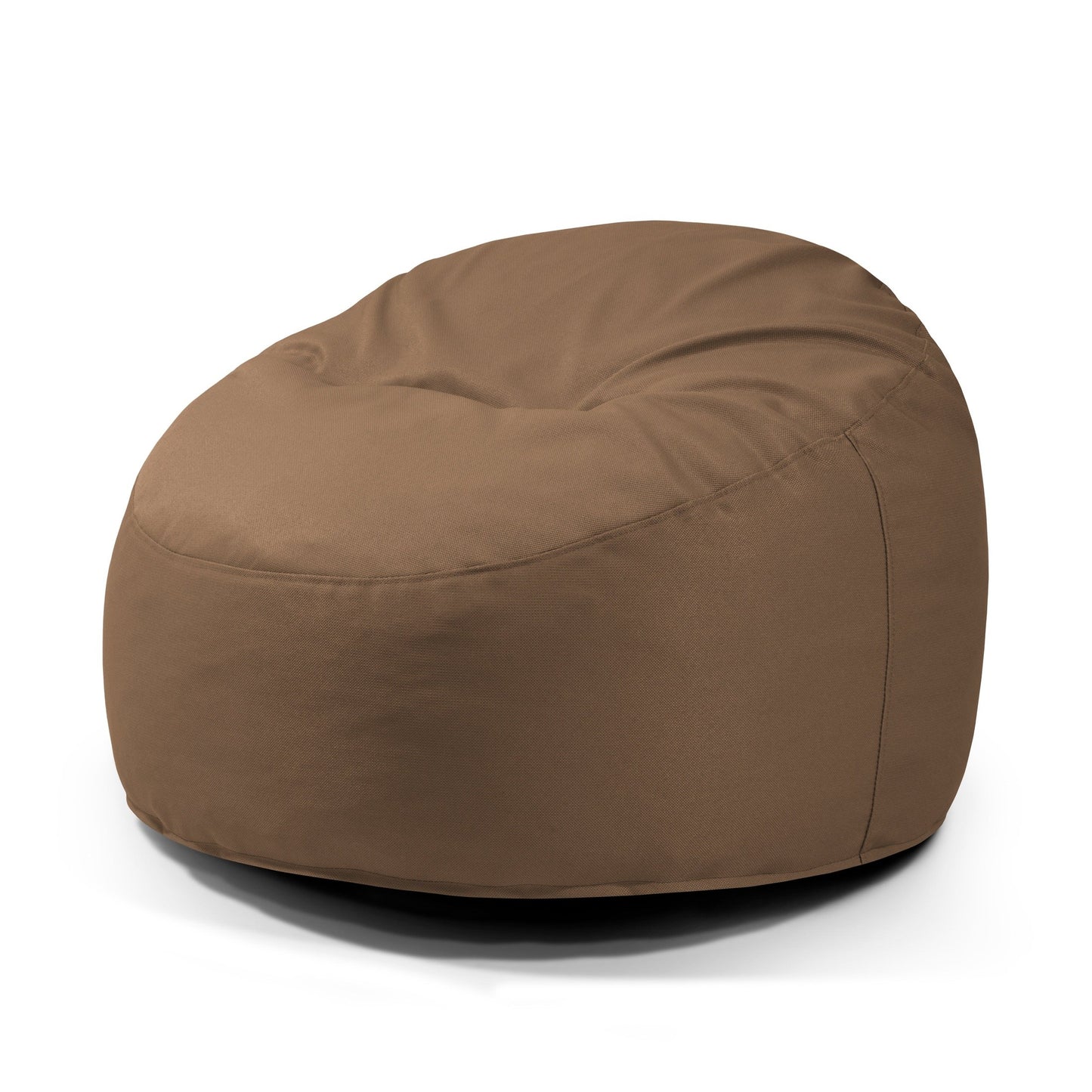 El OM 85 PROFUSE es un sillón redondo de espuma (85×85×38 cm) con tejido ignífugo certificado, sobre fondo blanco, que ofrece un asiento ergonómico ideal y seguro para espacios públicos interiores.