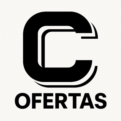 Letra "C" negra en negrita encima de la palabra "OFERTAS" en mayúsculas, ambas centradas sobre un fondo claro.