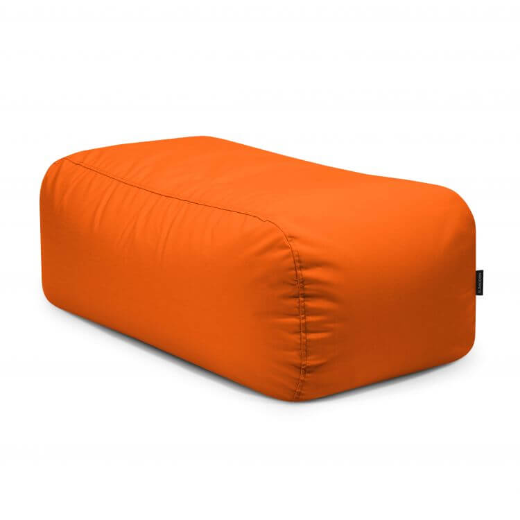 La otomana rectangular TUBE 100 COLORIN, con tejido estampado resistente al sol (100×57×38 cm), de diseño moderno para interiores y exteriores, se muestra sobre fondo blanco.