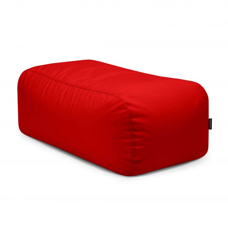 El puf rectangular TUBE 100 COLORIN de tejido estampado y resistente al sol (100×57×38 cm) ofrece un asiento cómodo y moderno para interior o exterior, mostrado sobre fondo blanco.