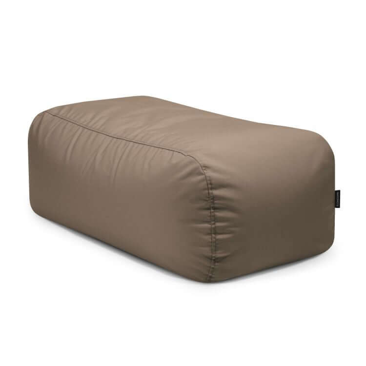 Puf rectangular TUBE 100 COLORIN de tejido estampado, resistente al sol, tamaño 100×57×38 cm; moderno y cómodo para interior o exterior.