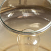 Lámpara de mesa en cristal y latón Eyel