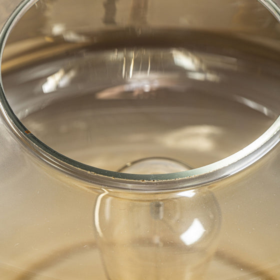 Lámpara de mesa en cristal y latón Eyel