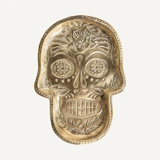 Vacia bolsillos en bronce calavera ArtDeco