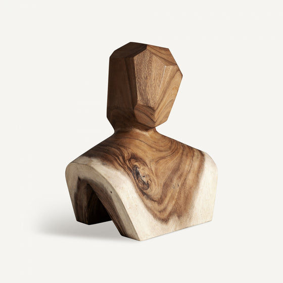 Figura decorativa de madera suar artesanal Gamla