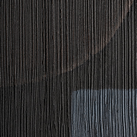 Cuadro contemporáneo en madera de pino negra (120x120 cm) Bobby