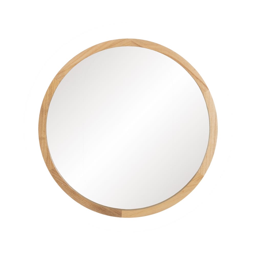 El "Espejo de Madera Natural Ovalado Pino" es ideal para incorporar un elemento de diseño moderno a la decoración de su hogar con su marco de madera.