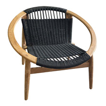  Sillón en Madera de Teca y Cuerda Bola Black