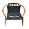 Sillón en Madera de Teca y Cuerda Bola Black