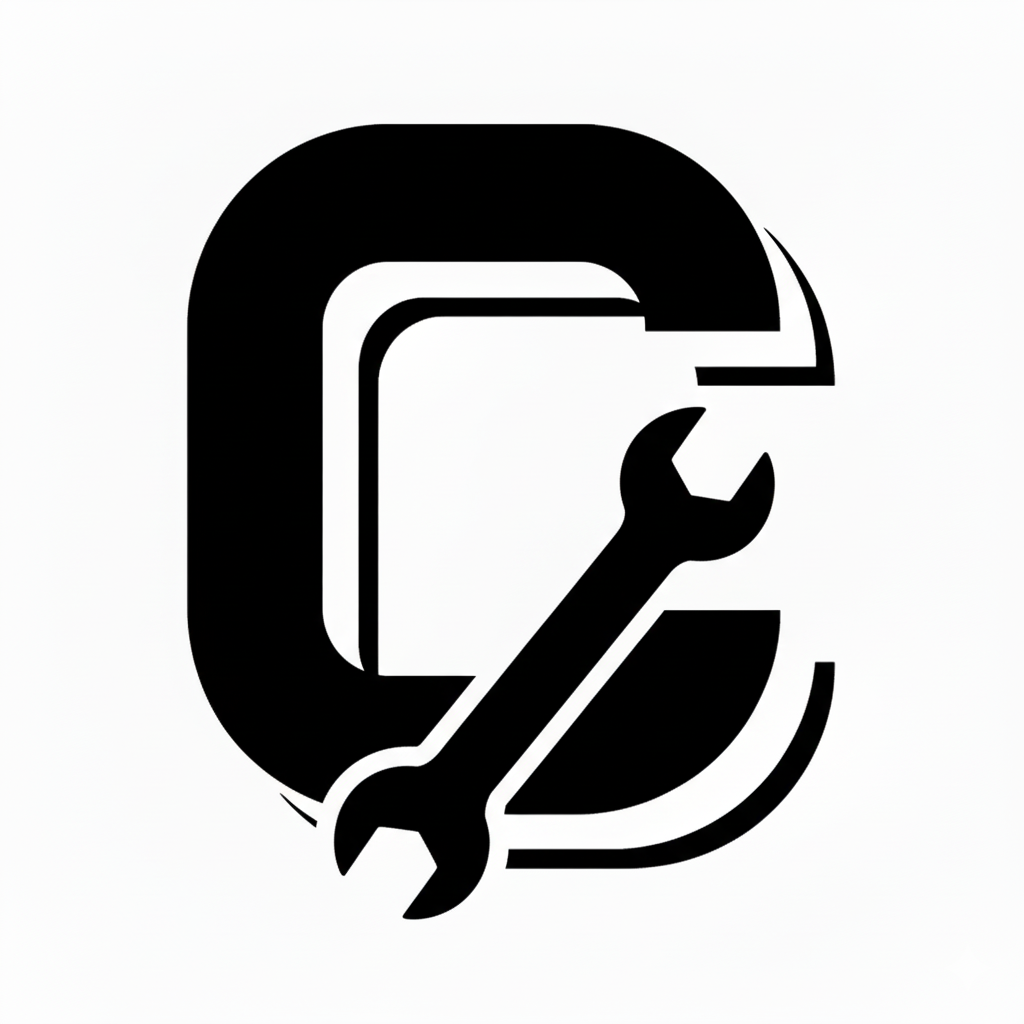 Una letra "C" negra en negrita con una llave diagonal en la parte inferior derecha representa el servicio "Servicio montaje mueble y retirada embalaje", sobre fondo blanco.