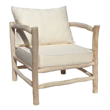  Sillón en Teca y Cojín de Algodón Arthur
