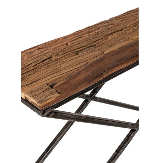 Consola en Metal y Teca M20406