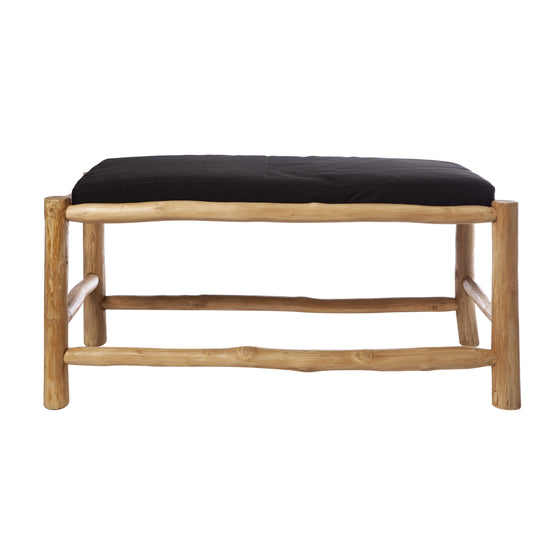 Banqueta en Madera de Teca y Cojín Algodón Portland