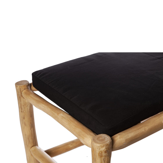 Banqueta en Madera de Teca y Cojín Algodón Portland