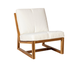  Sillón Moderno en Teca y Cojín de Algodón LEGO