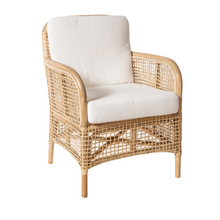  Sillón en ratán y Cojín de algodón Cayman