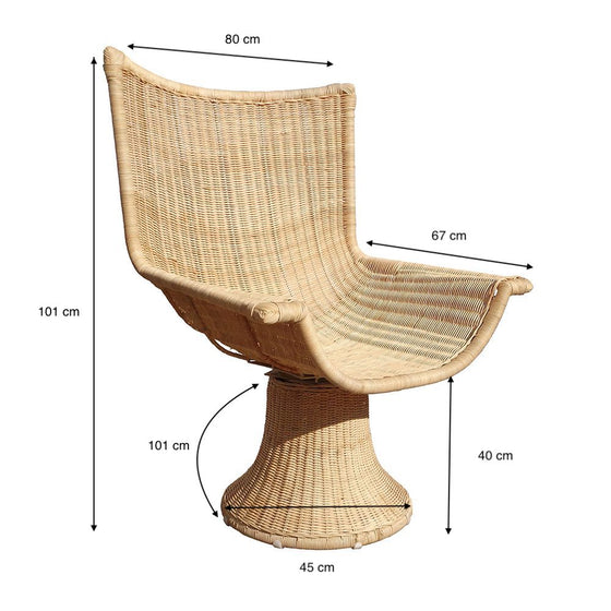 Sillón en Ratán Natural Matahari