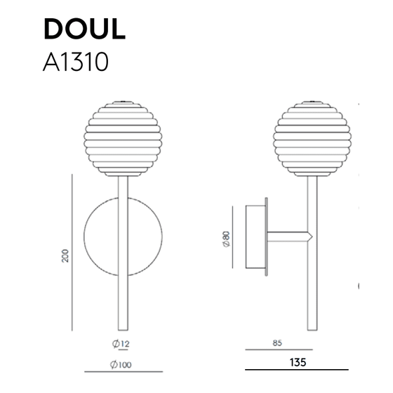 Lámpara de pared Doul