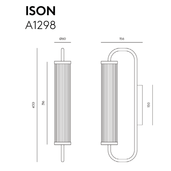 Lámpara de pared Ison