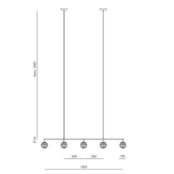 Lámpara de techo Doul 5 x G4 LED