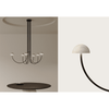 Descripción: Dos lámparas modernas: a la izquierda, una Lámpara de techo Dussa 6 X LED 9W con seis orbos luminosos; a la derecha, una lá.