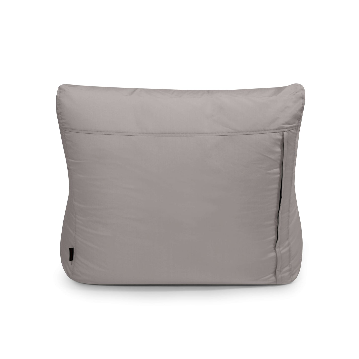 El Bean Bag Lounge 100 Colorin para exterior es un cojín rectangular de color gris claro con superficie lisa y costura derecha visible, perfecto como mobiliario terraza, mostrado sobre fondo blanco.