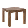 La elegante mesa de comedor cuadrada Art Palace de diseño moderno presenta patas gruesas y una superficie lisa, elaborada con madera de teca de primera calidad.