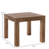 La Mesa de comedor cuadrada en madera de teca Art Palace mide 70x70x60 cm y presenta un diseño moderno, lo que la convierte en un complemento ideal para cualquier zona de comedor.