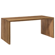  La Mesita de noche en madera de teca y diseño minimalista Recta 100 es una sencilla mesa rectangular de madera con acabado natural y patas planas en cada extremo, personificando el minimalismo moderno.