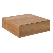  La Mesita de noche moderna en madera de teca Clara es una mesa de centro rectangular de madera con un diseño minimalista, que muestra un estilo moderno y elegante con un aspecto elegante y sin patas visibles.