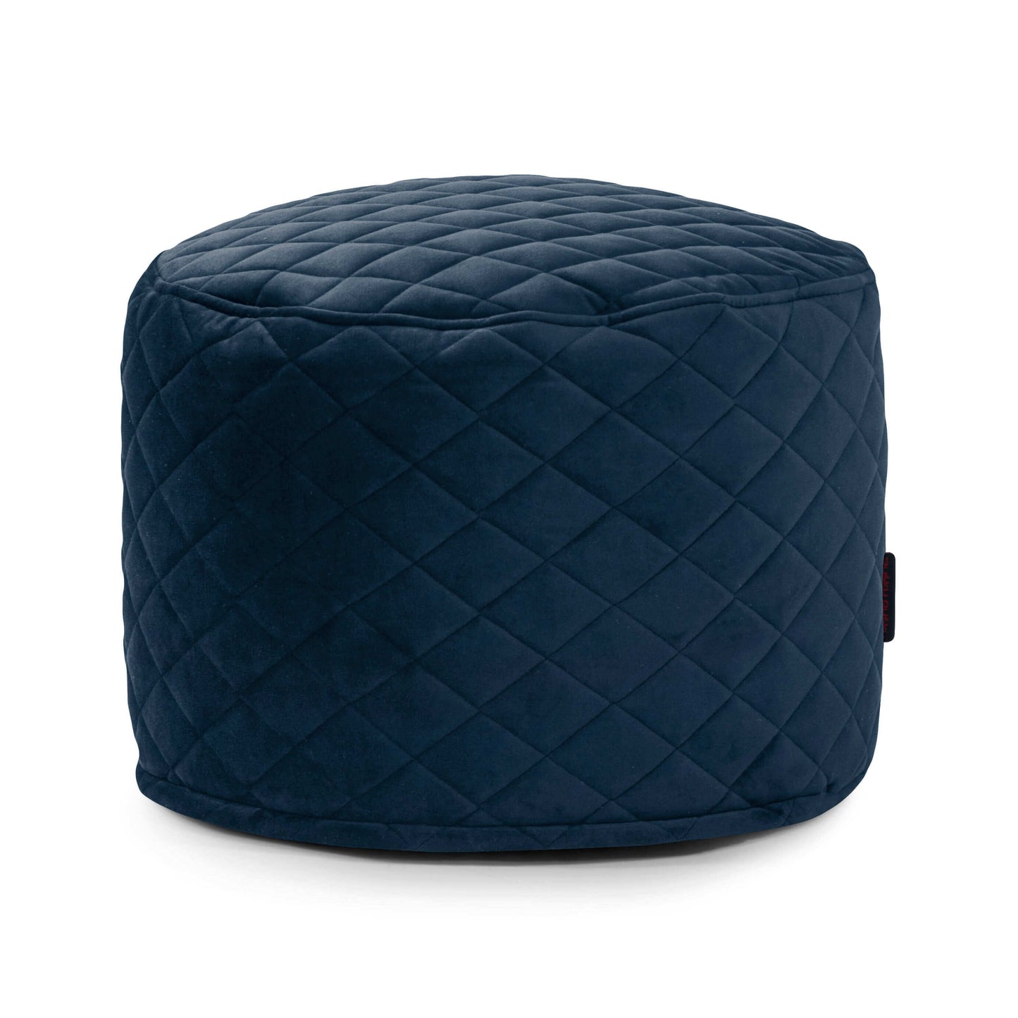 Un puff redondo de terciopelo acolchado MINI LURE LUXE (40×40×30 cm), compacto y suave, ideal como asiento cómodo o bean bag pequeño para dormitorio o salón.