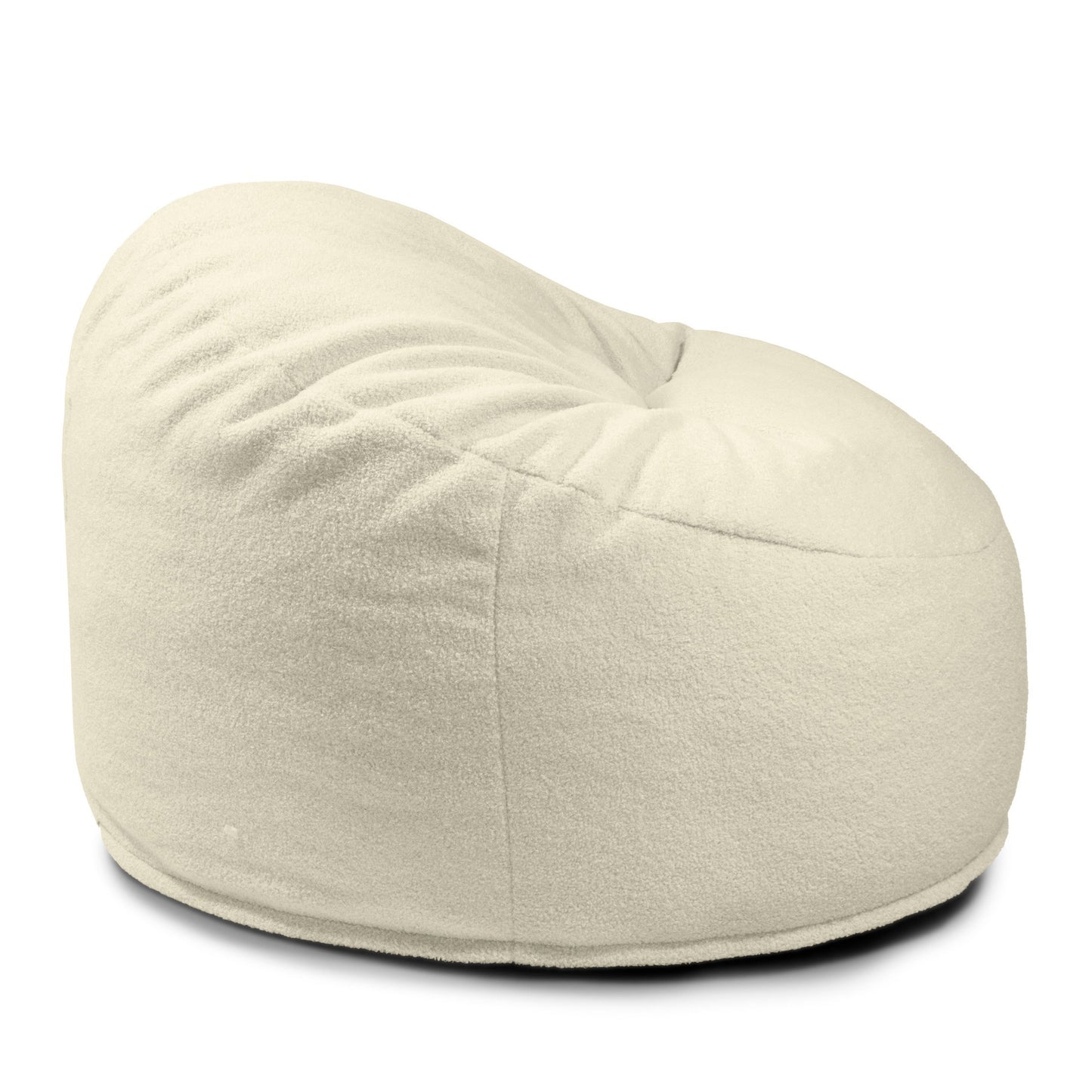 El Puff redondo de foam y borreguito OM 85 TEDDY (85×85×38 cm) es acogedor y cómodo, ideal para salón o dormitorio, con diseño ergonómico perfecto para relajarse.
