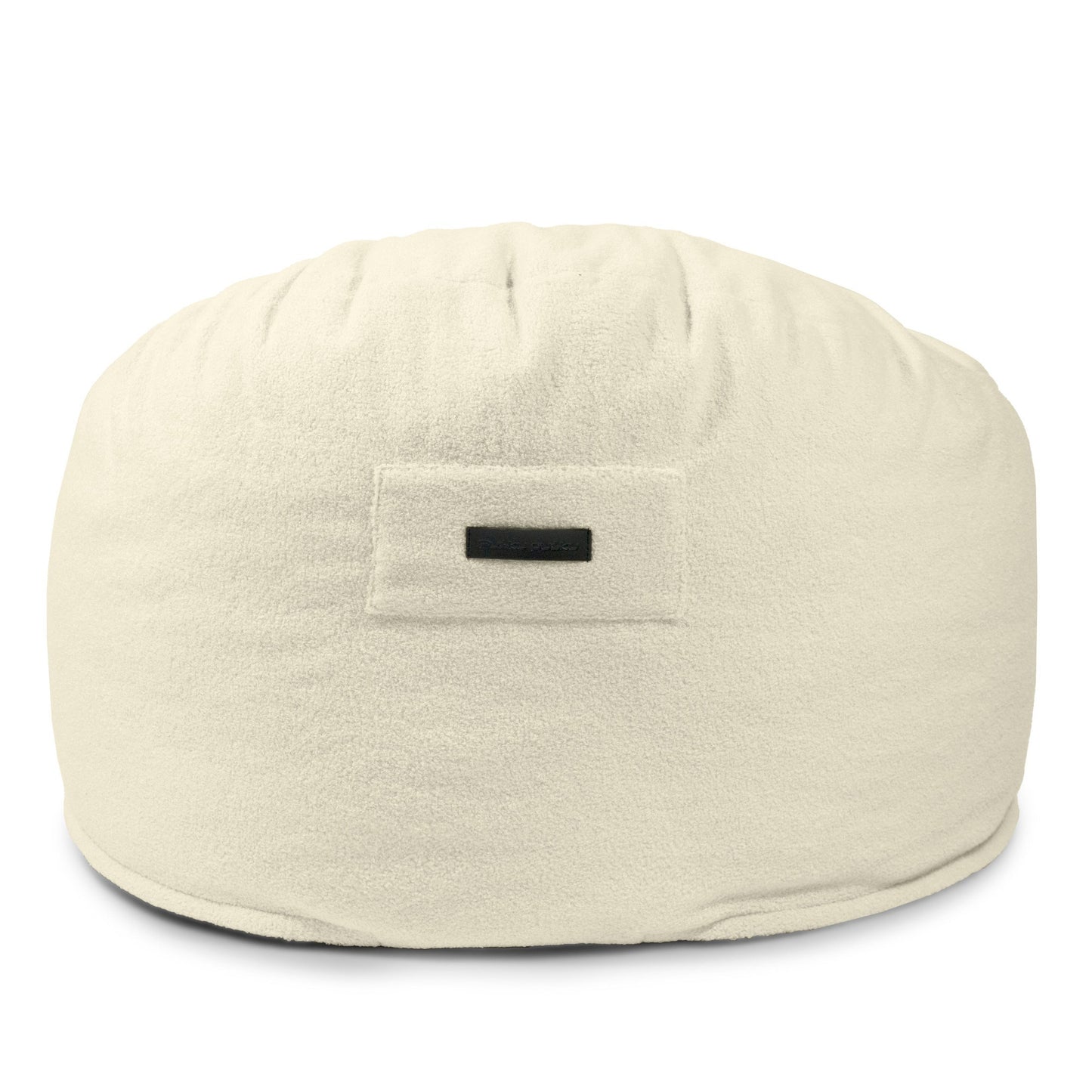 El OM 85 TEDDY es un puff redondo de espuma y borreguito (85×85×38 cm), ideal como puff infantil o asiento ergonómico para niños; perfecto para el salón o dormitorio, mostrado sobre fondo blanco.