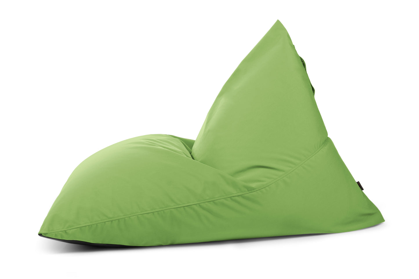 A Bean bag puff grande de tela repelente al agua 155×120×95 cm RAZZMATAZZ COLORIN, ideal para interior/exterior, con diseño moderno y respaldo inclinado para asiento ergonómico, se muestra sobre fondo blanco.