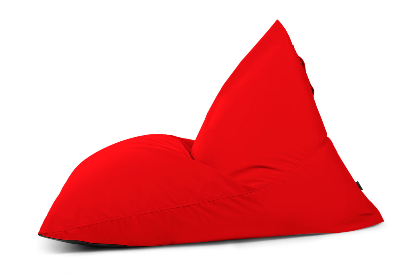 El puff bean bag RAZZMATAZZ COLORIN grande de tela repelente al agua (155×120×95 cm) ofrece una solución de asiento moderna y ergonómica para interior o exterior, destacando un diseño elegante sobre fondo blanco.