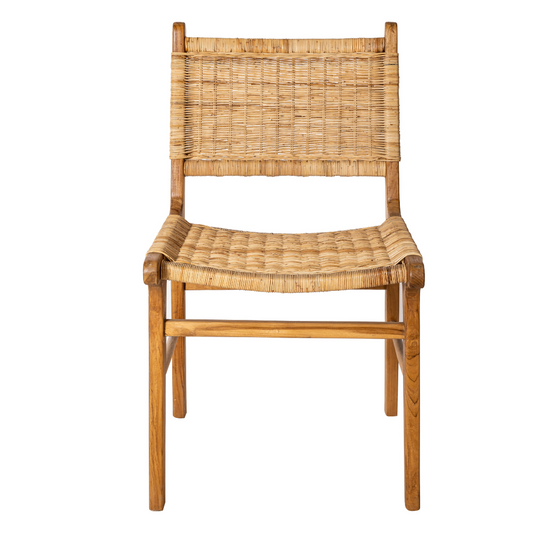 Silla de Comedor en Madera de Teca y Ratán Flevo