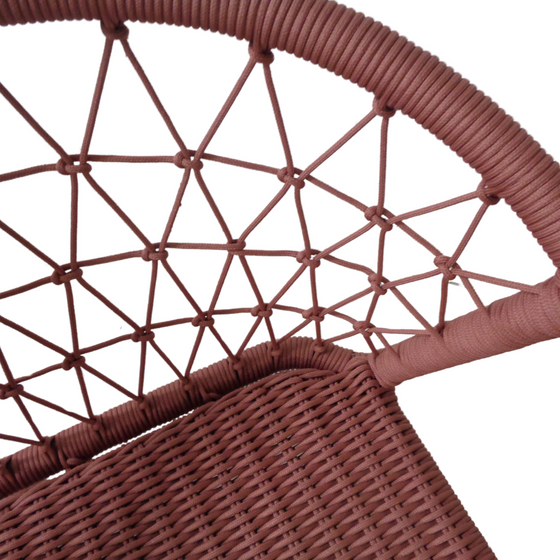 Silla de Comedor de Aluminio y Cuerda Coral Silco
