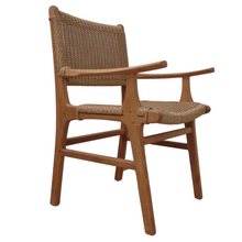  Silla de comedor en Madera de teca y ratán Teresa