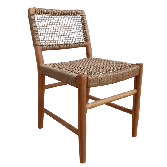 Silla de Comedor en Madera de teca y Fibra sintetica  Nina S
