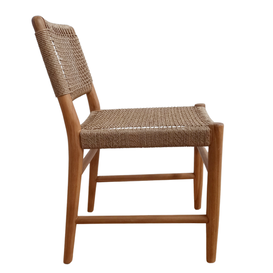 Silla de Comedor en Madera de teca y Fibra sintetica  Nina S