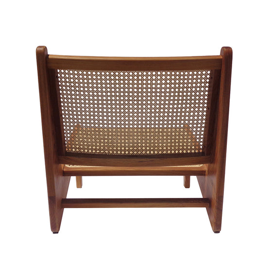 Sillón en madera de teca y ratán Cangu