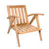 Sillón en Madera de Teca con Cojín Blanco Pelicano