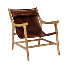  Sillón en Cuero y Madera Amazonia